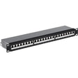 4XEM 4XEM CAT6A 24-Port Patch Panel - 24 Port(s) - 24 x RJ-45 - 1U High - Black - 19" Wide - Rack-mountable