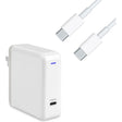 4XEM 4XEM Charging Kit Compatible for MacBook Pro - White 61W USB-C Wall-mounted charger 6FT/2M USB-C to USB-C Cable M/M USB 3.1 Gen 2 10Gbps - 4XMBOOKPROKIT61
