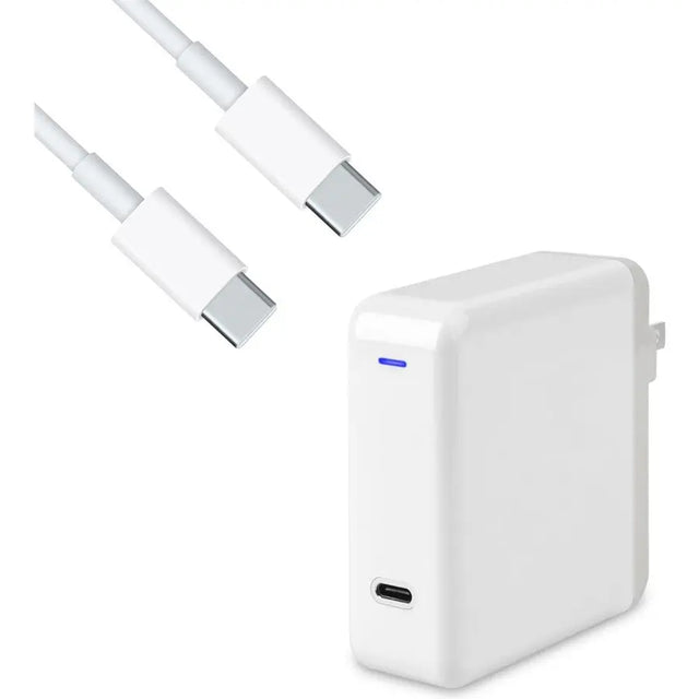 4XEM 4XEM Charging Kit Compatible for MacBook Pro - White 96W USB-C Wall-mounted charger with 6FT/2M USB-C to USB-C Cable M/M USB 3.1 Gen 2 10Gbps - 4XMBOOKPROKIT96