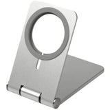 4XEM 4XEM Desktop Mobile Device Metal Stand - 2.6" Height x 1.6" Width - Metal, Aluminum Alloy, Silicone - Silver