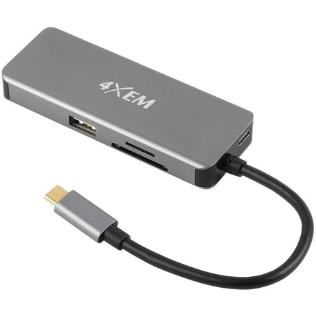 4XEM 4XEM Docking Station - for Notebook - Memory Card Reader - SD, microSD, microSD (TransFlash) - 60 W - USB 3.1 (Gen 1) Type C - 1 Displays Supported - 4K - 3840 x 2160 - 1 x USB 2.0 - 3 x USB 3.0 - 3 x - 4XHB01