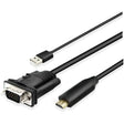 4XEM 4XEM HDMI to VGA 6FT Cable with USB Audio - 6 ft HDMI/USB/VGA Video Cable for Video Device, Monitor, Computer, Home Theater System - First End: 1 x HDMI Digital Audio/Video - Male, 1 x USB Type A - Ma...  - 4XHDMIVGA6FTU