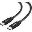 4XEM 4XEM Nylon Braided USB-C to C 40 Gigabit 120CM/1.2M Cable - 3.94 ft USB-C Data Transfer Cable - First End: 1 x USB4 Type C - Male - Second End: 1 x USB4 Type C - Male - 40 Gbit/s - Nickel Plated Conne...  - 4XUSB40GBRD120CM