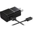 4XEM 4XEM Samsung Charger and Cable Combo (Black) - 1 Pack - 120 V AC, 230 V AC Input - 5 V DC/2 A Output - Black - 4XSAMKITBK