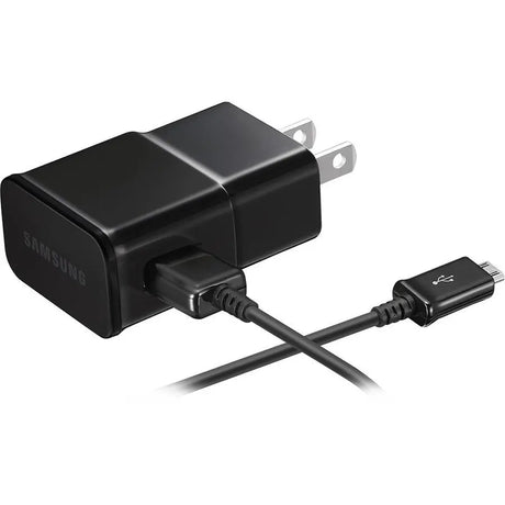 4XEM 4XEM Samsung Charger and Cable Combo (Black) - 1 Pack - 120 V AC, 230 V AC Input - 5 V DC/2 A Output - Black - 4XSAMKITBK
