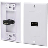4XEM 4XEM Single Outlet Female High Speed HDMI Wall Plate with 3D support - White 1Port Single outlet femaleHDMI Wall Plate To Mount To A Single Gang Box - 4XWALLHDMI1