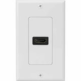 4XEM 4XEM Single Outlet Female High Speed HDMI Wall Plate with 3D support - White 1Port Single outlet femaleHDMI Wall Plate To Mount To A Single Gang Box - 4XWALLHDMI1