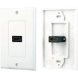4XEM 4XEM Single Outlet Female High Speed HDMI Wall Plate with 3D support - White 1Port Single outlet femaleHDMI Wall Plate To Mount To A Single Gang Box - 4XWALLHDMI1