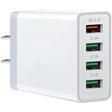 4XEM 4XEM UC04 4-Port Charger Adapter - 1 Pack - 18 W - 120 V AC, 230 V AC Input - 5 V DC/3.10 A, 9 V DC, 12 V DC Output - White - 4XPOWER4USB