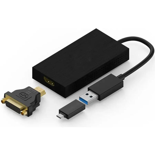 4XEM 4XEM USB 3.0 to HDMI 4K Display Adapter - 1 x Type A USB 3.0 Powered USB Male - 1 x HDMI HDMI 1.4 Digital Audio/Video Female - 3840 x 2160 Supported - Black