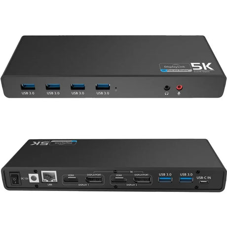 4XEM 4XEM USB-C 4K Ultra HD Multi-Display Universal Docking Station - for Notebook/Monitor - USB 3.1 (Gen 1) Type C - 6 x USB 3.0 - USB Type-C - Network (RJ-45) - HDMI - DisplayPort - Audio Line In - Audio...  - 4XUG69DK1