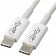 4XEM 4XEM USB-C to C 40 Gigabit 200CM/2M Cable White - 6.56 ft USB-C Data Transfer Cable - First End: 1 x USB4 Type C - Male - Second End: 1 x USB4 Type C - Male - 40 Gbit/s - Nickel Plated Connector - White - 1