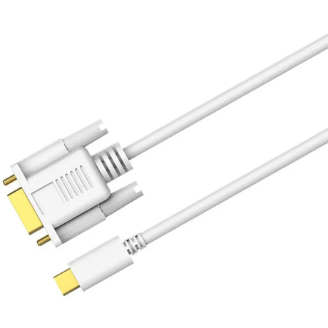 4XEM 4XEM USB-C to VGA Cable - 6FT-White - 6 ft USB/VGA Video Cable for Video Device, MacBook, MacBook Pro, MacBook Air, Projector, Monitor, HDTV - First End: 1 x Type C Male USB - Second End: 1 x HD-15 Ma...  - 4XUSBCVGA6