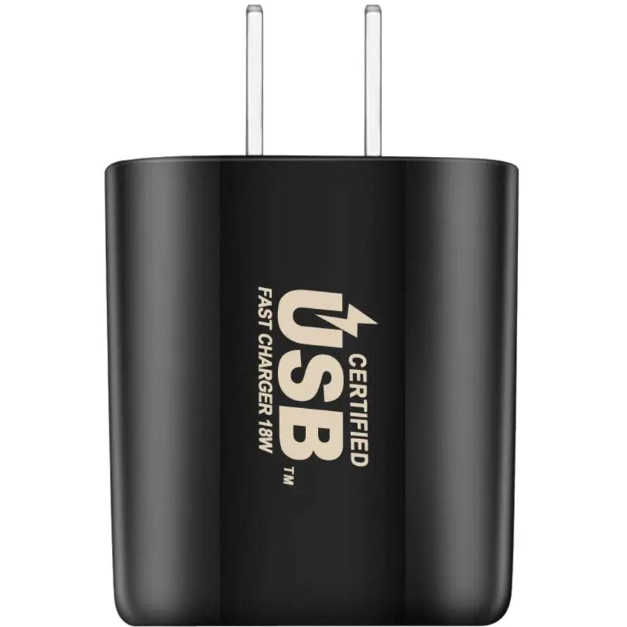 4XEM 4XEM USB-C Wall Charger BLACK - 4XEM USB-C 18W PD High Speed USB C Wall Charger BLACK - 4XUSBCCHARGER