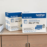 Brother High Yield Black Toner Cartridge Dual Pack (2 x 8,000 Yield) - TN7502PK