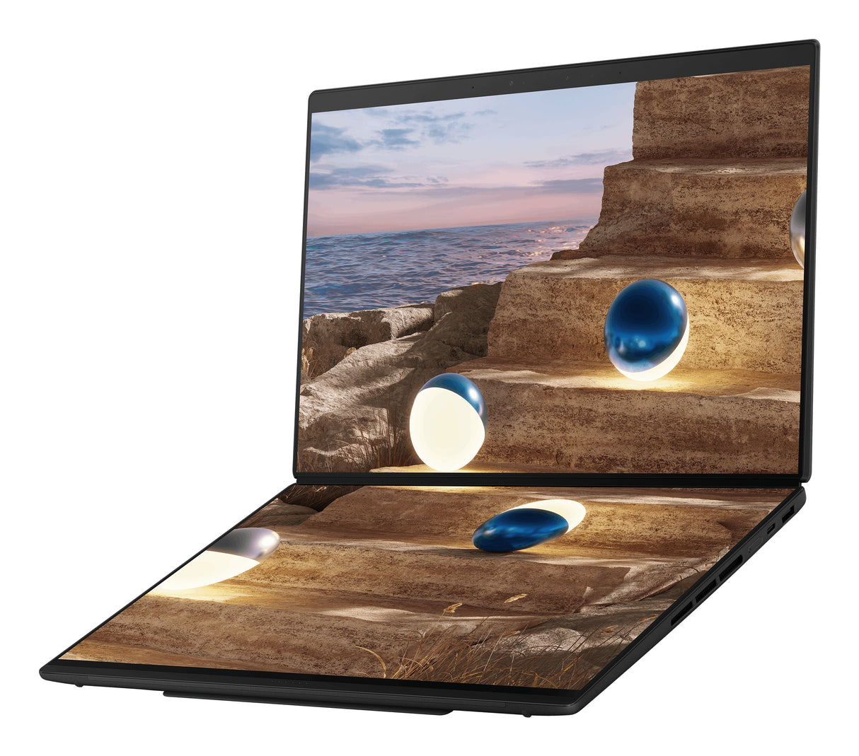 ASUS Zenbook Duo UX8407AA-DS99T Copilot+ PC Intel Core Ultra 9 386H Laptop 35.6 cm (14") Touchscreen 3K 32 GB LPDDR5x-SDRAM 1 TB SSD Wi-Fi 7 (802.11be) Windows 11 Home Grey - UX8407AA-DS99T