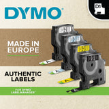 DYMO Authentic D1 Labels | Black Print on White Tape | 6 mm x 7 m | Self-Adhesive Labels for LabelManager Label Makers | Made in Europe - S0720780 - eCommerce Business Prime