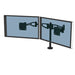 Fellowes Vista Dual Monitor Arm - Monitor Mount for 10KG 26 inch Screens - Ergonomic Adjustable Monitor Arm Desk Mount - Pan 180° Rotation 360°, VESA 75 x 75/100 x 100 - Black - 8041701