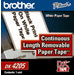 Brother 62mm (2 3/7") Black on White Removable Continuous Length Paper Label Tape (30m/100') (1/Pkg) - DK4205