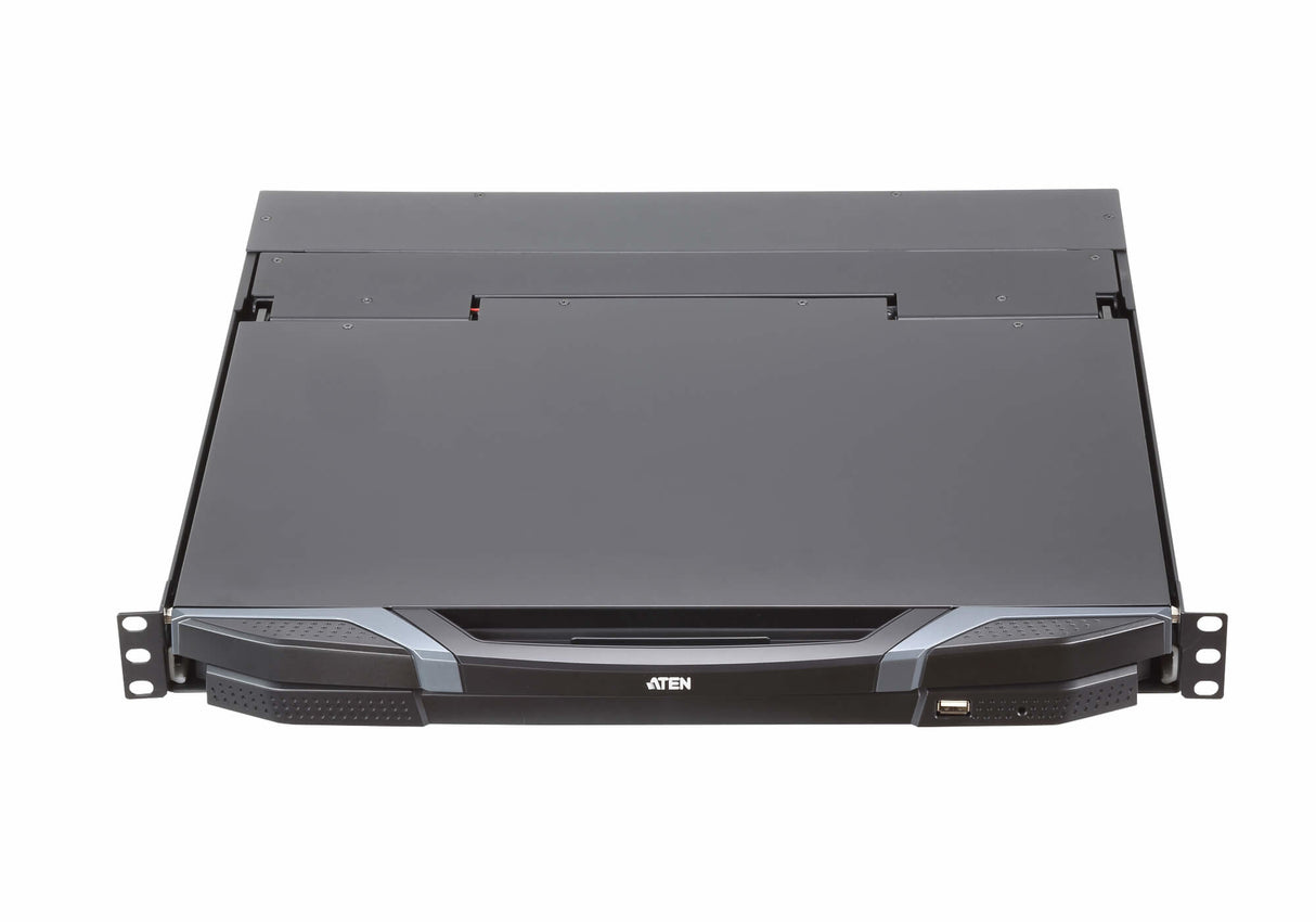 ATEN CL3800NW rack console 47 cm (18.5") 1920 x 1080 pixels Metal, Plastic Black 1U - CL3800NW ATEN