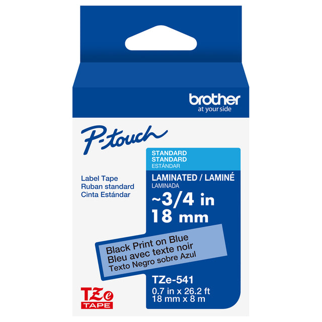 Brother TZE541G label-making tape Black on blue TZe - TZE541G BROTHER