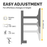 Fellowes Vista Dual Monitor Arm - Monitor Mount for 10KG 26 inch Screens - Ergonomic Adjustable Monitor Arm Desk Mount - Pan 180° Rotation 360°, VESA 75 x 75/100 x 100 - Black - 8041701
