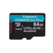 Kingston Technology 64GB microSDXC Canvas Go Plus Gen4 200R A2 U3 Single Pack w/o ADP - SDCG4/64GBSP