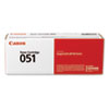 2168C001 (051) Toner, 1,700 Page-Yield, Black - 2168C001
