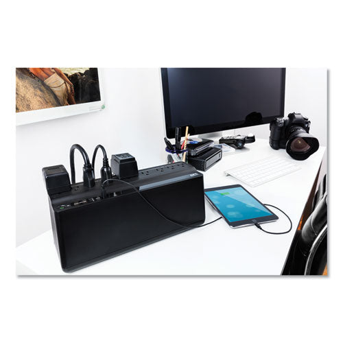 APC Smart-UPS 850 VA Battery Backup System, 9 Outlets, 120 VA, 354 J - BE850G2