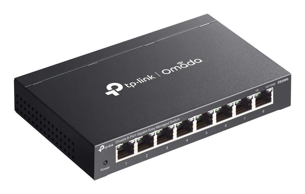TP-Link Omada ES208G network switch Managed L2 Gigabit Ethernet (10/100/1000) Black - ES208G