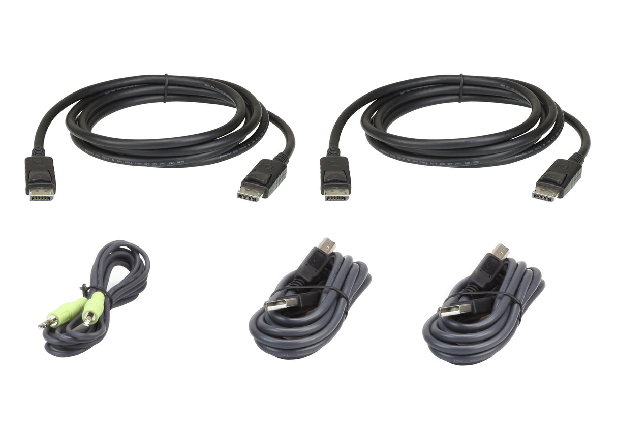 ATEN USB DisplayPort Dual Display Secure KVM; 1,8M USB DisplayPort Dual Display - 2L7D02UDPX5 ATEN