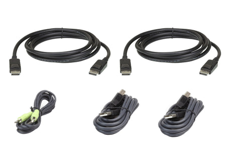 ATEN USB DisplayPort Dual Display Secure KVM; 1,8M USB DisplayPort Dual Display - 2L7D02UDPX5 ATEN