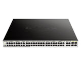 D-Link 52-Port PoE Gigabit Smart Managed Switch including 4 x 100/1000Mbps Combo Ports - DGS-1210-52MP D-LINK