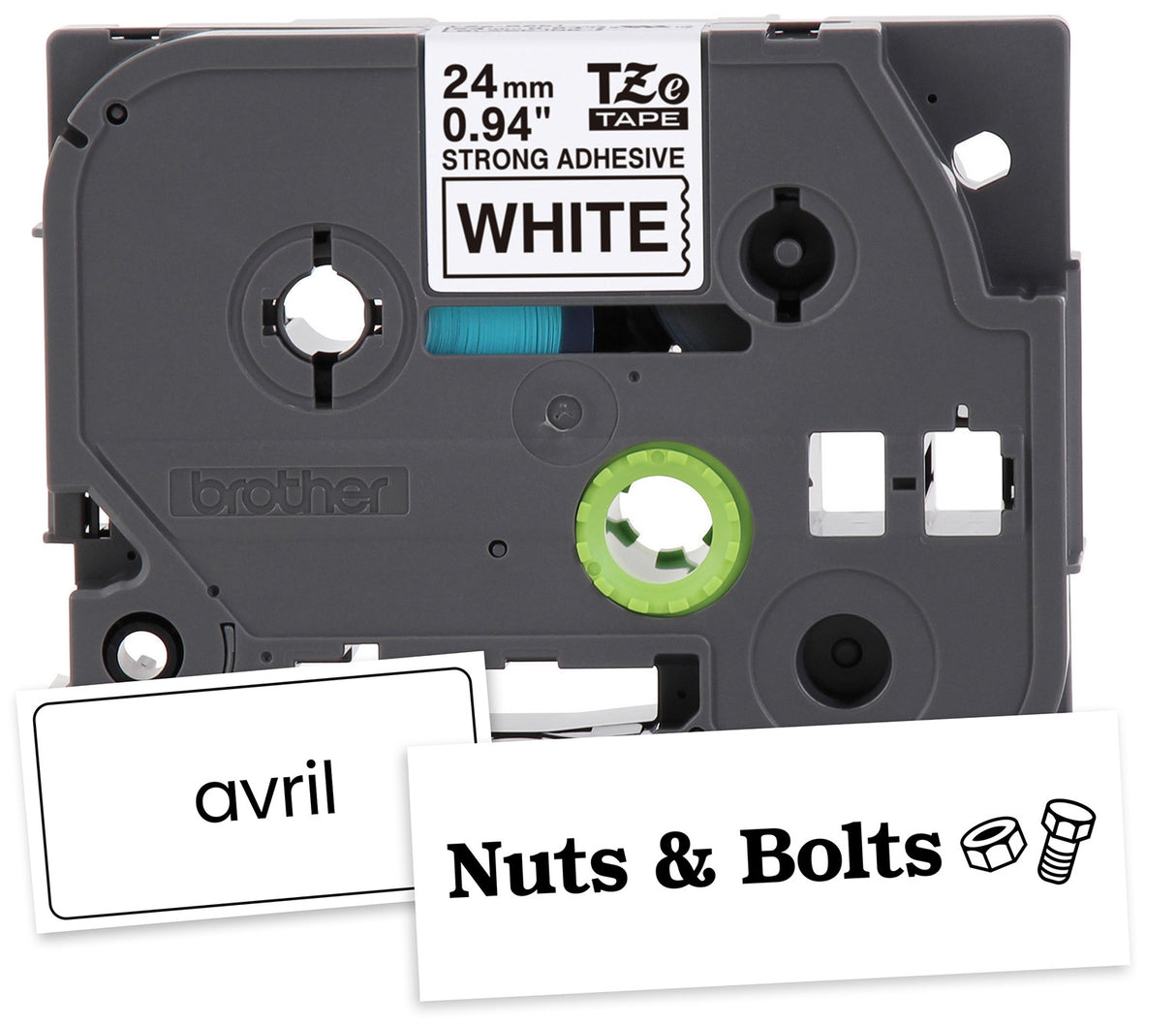 Brother TZe-S251G label-making tape Black on white - TZES251G