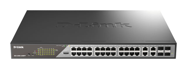 D-Link DSS-200G-28MPP network switch Managed L2 Gigabit Ethernet (10/100/1000) Power over Ethernet (PoE) 1U Grey - DSS-200G-28MPP D-LINK