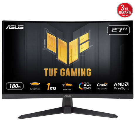 ASUS TUF Gaming VG27VQ3B computer monitor 68.6 cm (27") 1920 x 1080 pixels Full HD LCD Black - VG27VQ3B ASUS