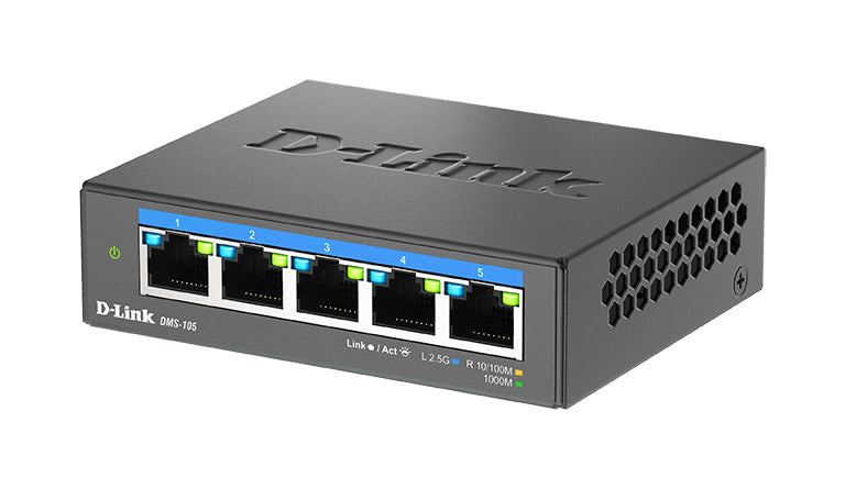 D-Link 5-Port 2.5G Multi-Gigabit Desktop Switch - DMS-105 D-LINK