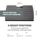 Fellowes Foot Rest Under Desk - Office Suites Under Desk Foot Rest Ergonomic Foot Rest with 3 Height Adjustable Positions & Antibacterial Technology - Foot Rest Stool for Office & Home - Black - 8035001