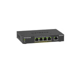 NETGEAR GS305P Unmanaged Gigabit Ethernet (10/100/1000) Power over Ethernet (PoE) Desktop/Wall-Mounting Black - GS305P-300NAS