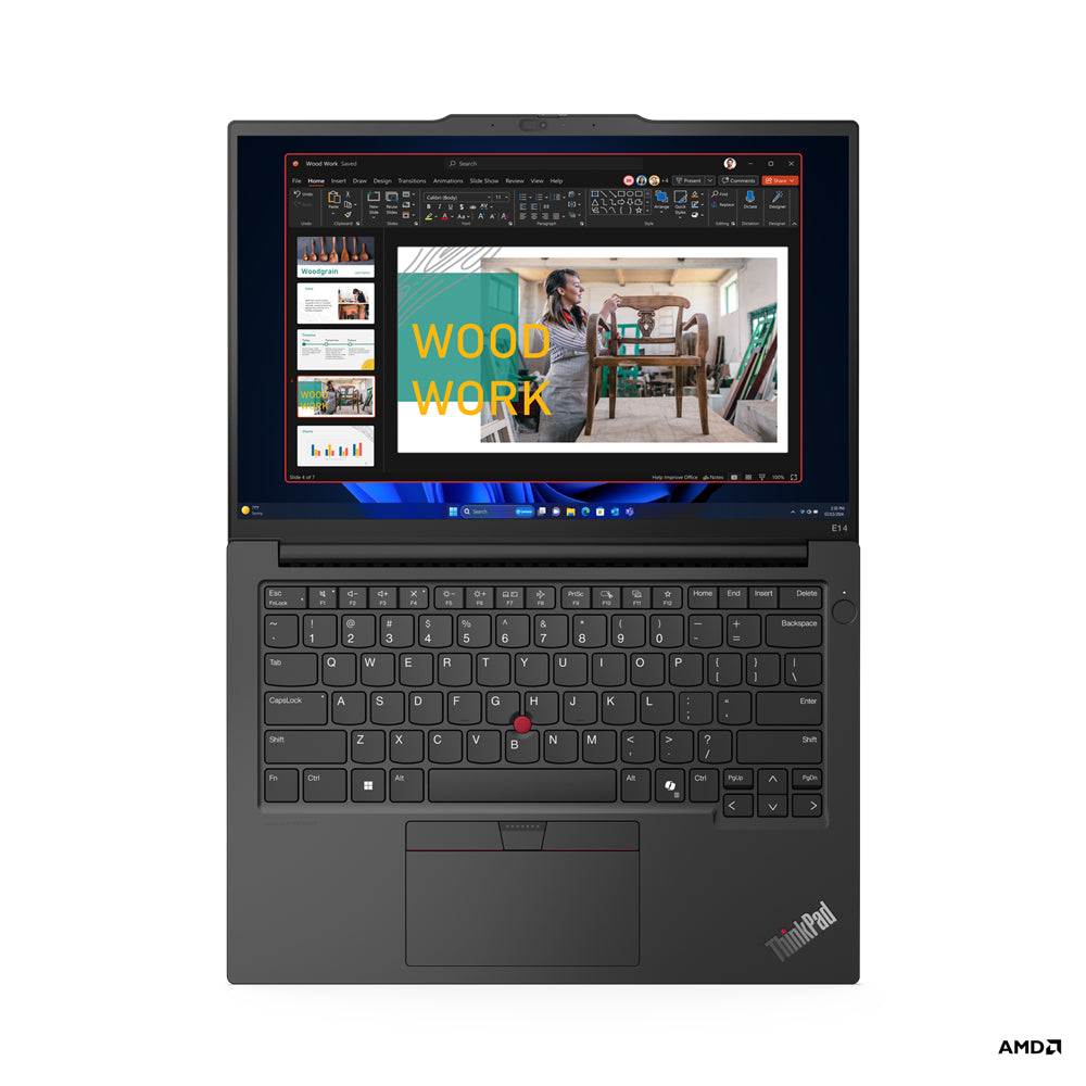 Lenovo ThinkPad E14 AMD Ryzen™ 5 7535U Laptop 35.6 cm (14") WUXGA 16 GB DDR5-SDRAM 512 GB SSD Wi-Fi 6 (802.11ax) Windows 11 Pro US English Black - 21M30038US