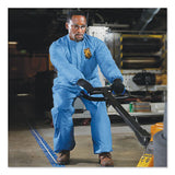A60 Elastic-Cuff, Ankle and Back Coveralls, Large, Blue, 24/Carton - 45003 C2G