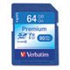 64GB Premium SDXC Memory Card, UHS-I V10 U1 Class 10, Up to 90MB/s Read Speed - 44024