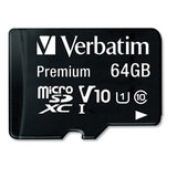 64GB Premium microSDXC Memory Card with Adapter, UHS-I V10 U1 Class 10, Up to 90MB/s Read Speed - 44084