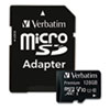 128GB Premium microSDXC Memory Card with Adapter, UHS-I V10 U1 Class 10, Up to 90MB/s Read Speed - 44085
