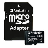 64GB Premium microSDXC Memory Card with Adapter, UHS-I V10 U1 Class 10, Up to 90MB/s Read Speed - 44084