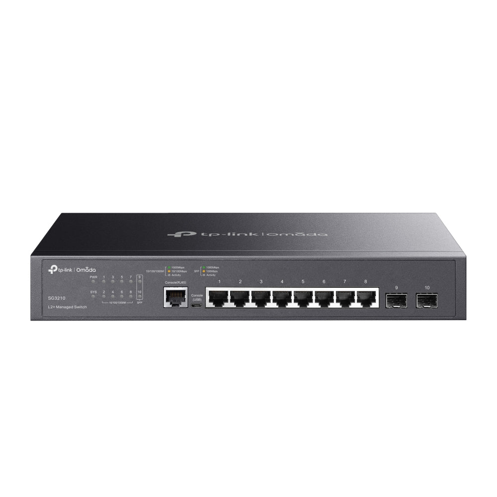 TP-Link Omada 8-Port Gigabit L2+ Managed Switch with 2 SFP Slots - SG3210