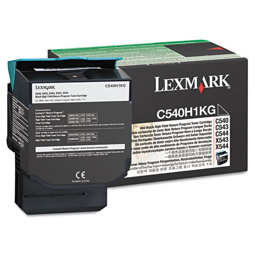 LEXMARK  Return Program High-Yield Toner, 2,500 Page-Yield, Black - C540H1KG