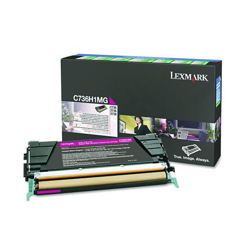 C736H1MG Return Program High-Yield Toner, 10,000 Page-Yield, Magenta - C736H1MG LEXMARK