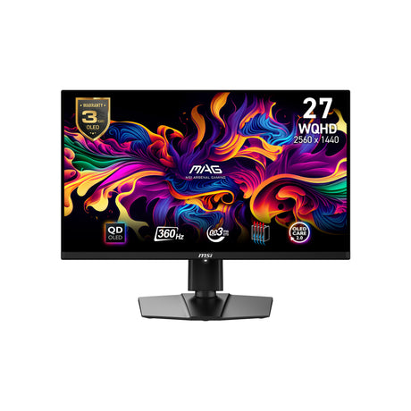 MSI MAG 271QPX QD-OLED computer monitor 67.3 cm (26.5") 2560 x 1440 pixels Wide Quad HD Black - MAG271QPXQDOLED MSI