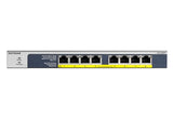 NETGEAR GS108PP Unmanaged Gigabit Ethernet (10/100/1000) Power over Ethernet (PoE) Black - GS108PP-100NAS